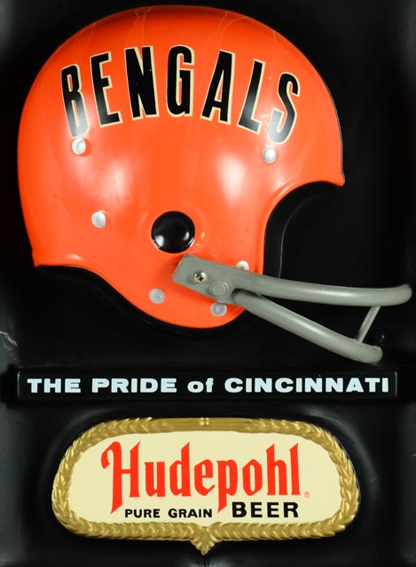 Vintage late 1960s  Cincinnati Bengals Hudepohl Advertisement