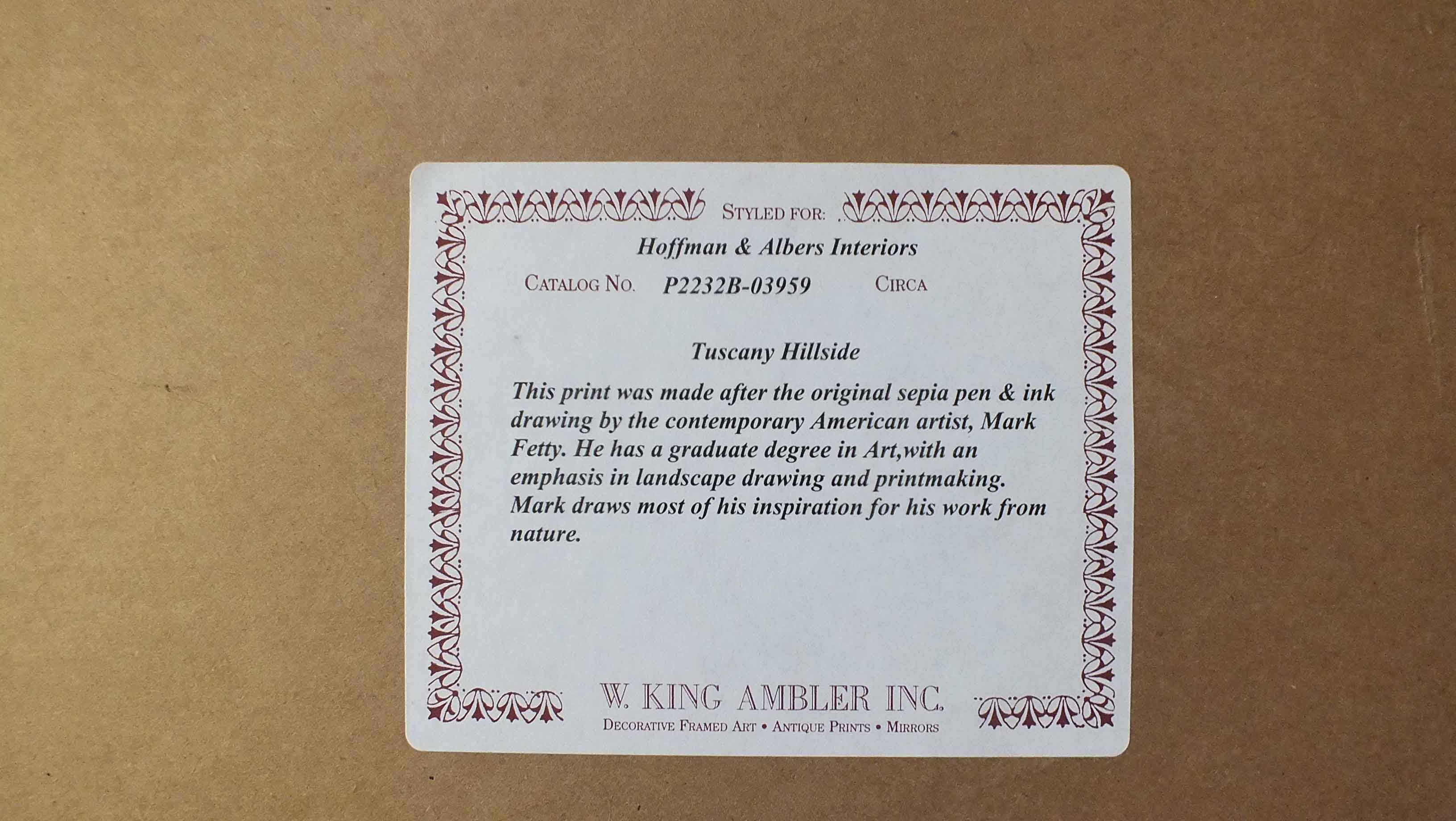 Mark Fetty Sepia Toned Framed Print