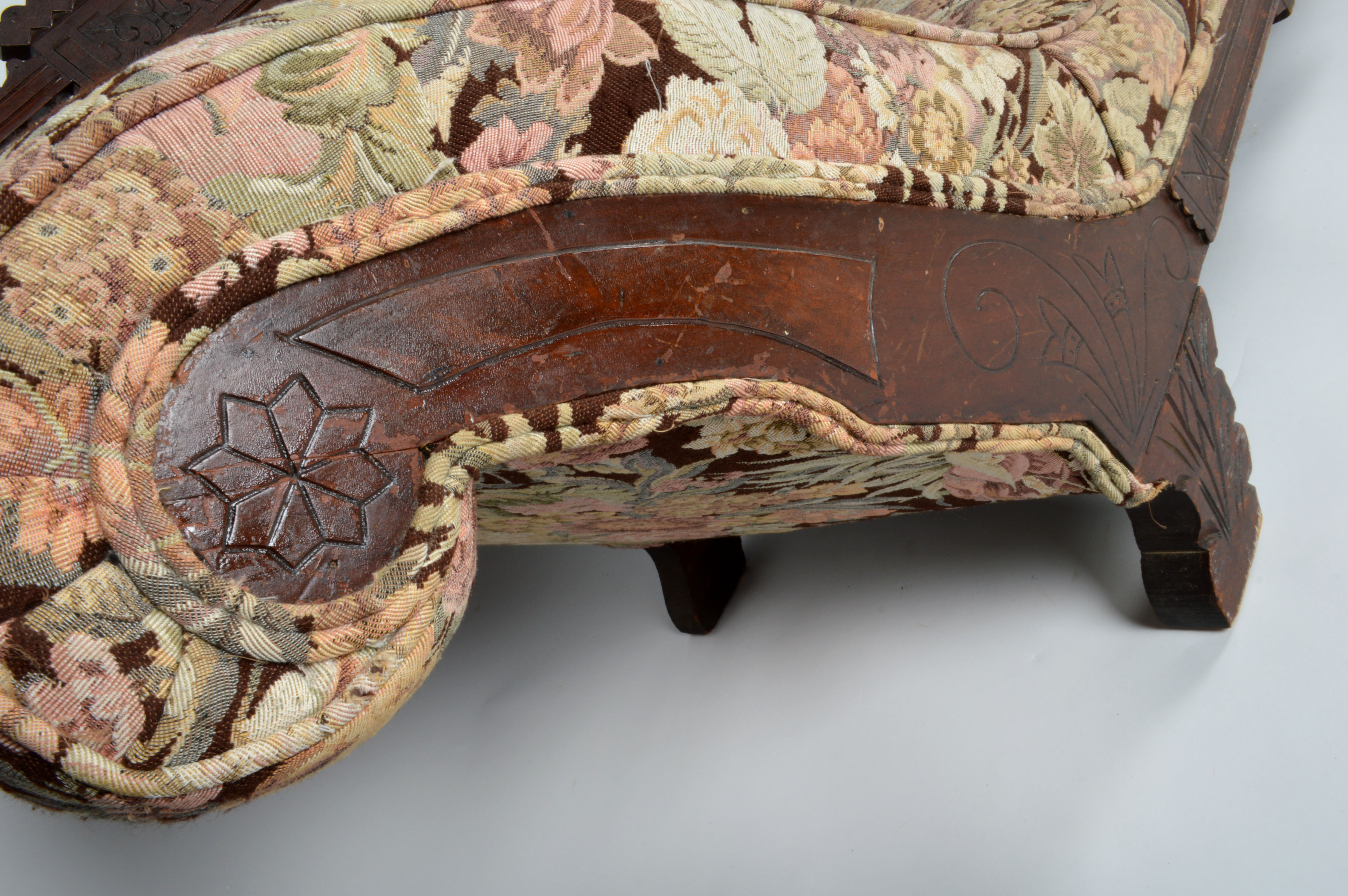 Victorian Eastlake Style Fainting Couch