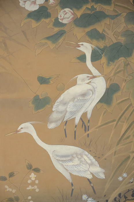 Pair of Japanese Ink on Silk Paintings