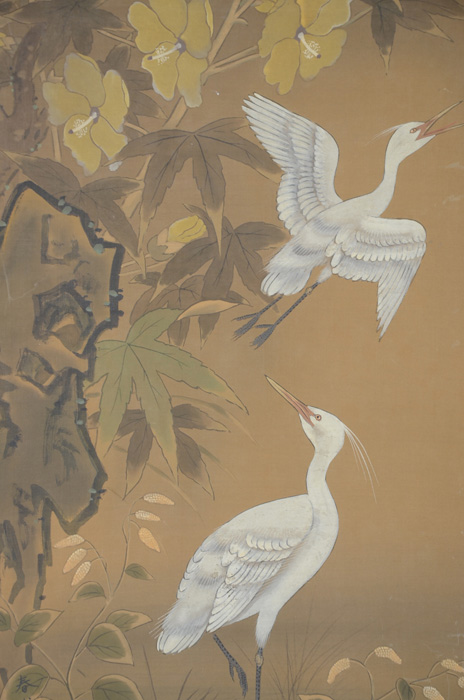 Pair of Japanese Ink on Silk Paintings