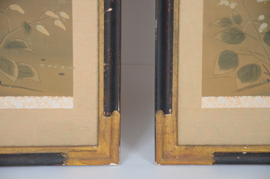 Pair of Japanese Ink on Silk Paintings