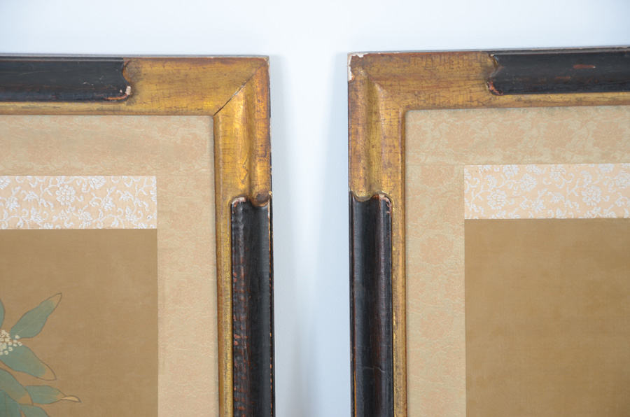 Pair of Japanese Ink on Silk Paintings