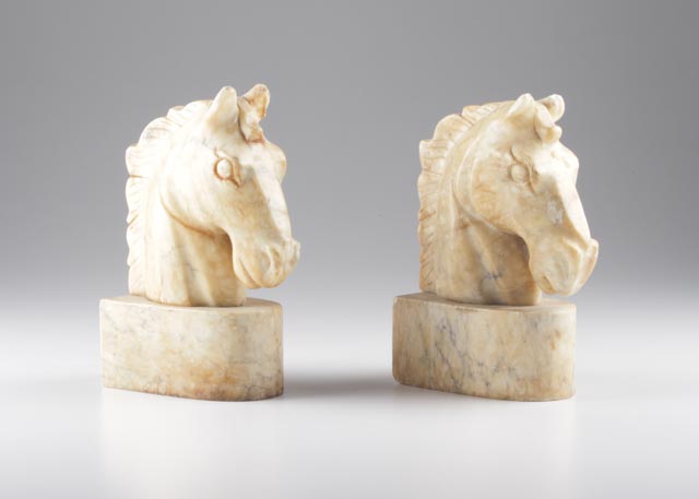 Natural Stone Horse Bookends