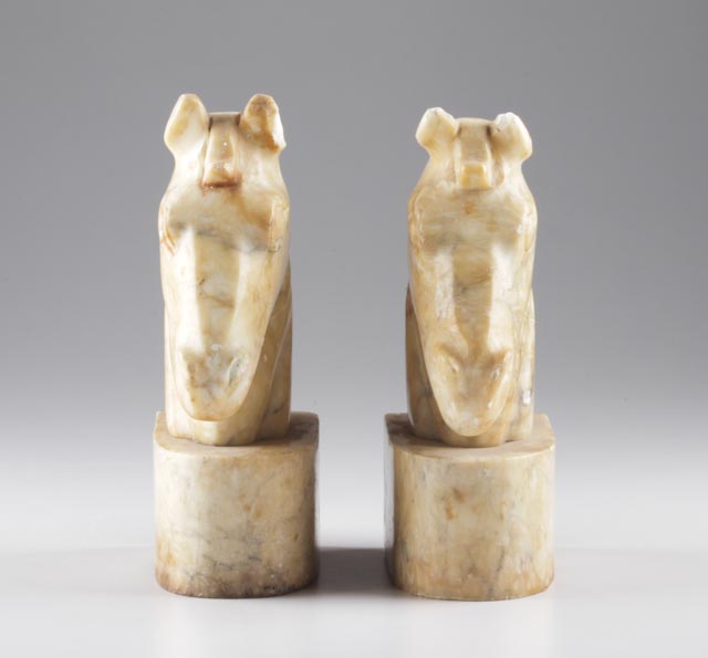 Natural Stone Horse Bookends