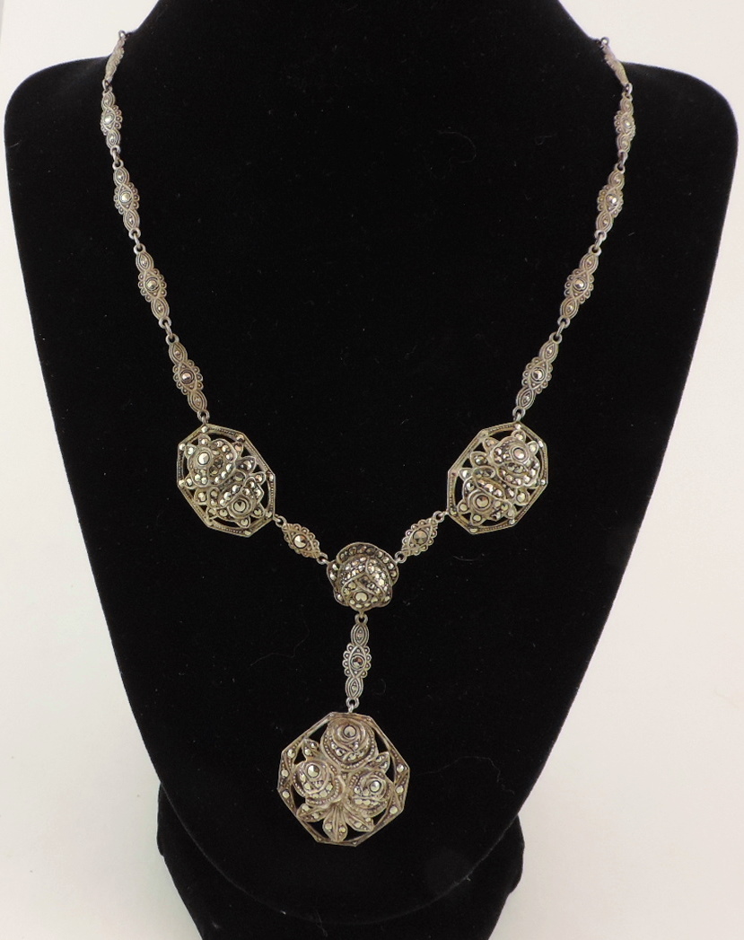 Vintage German Sterling Silver Necklace