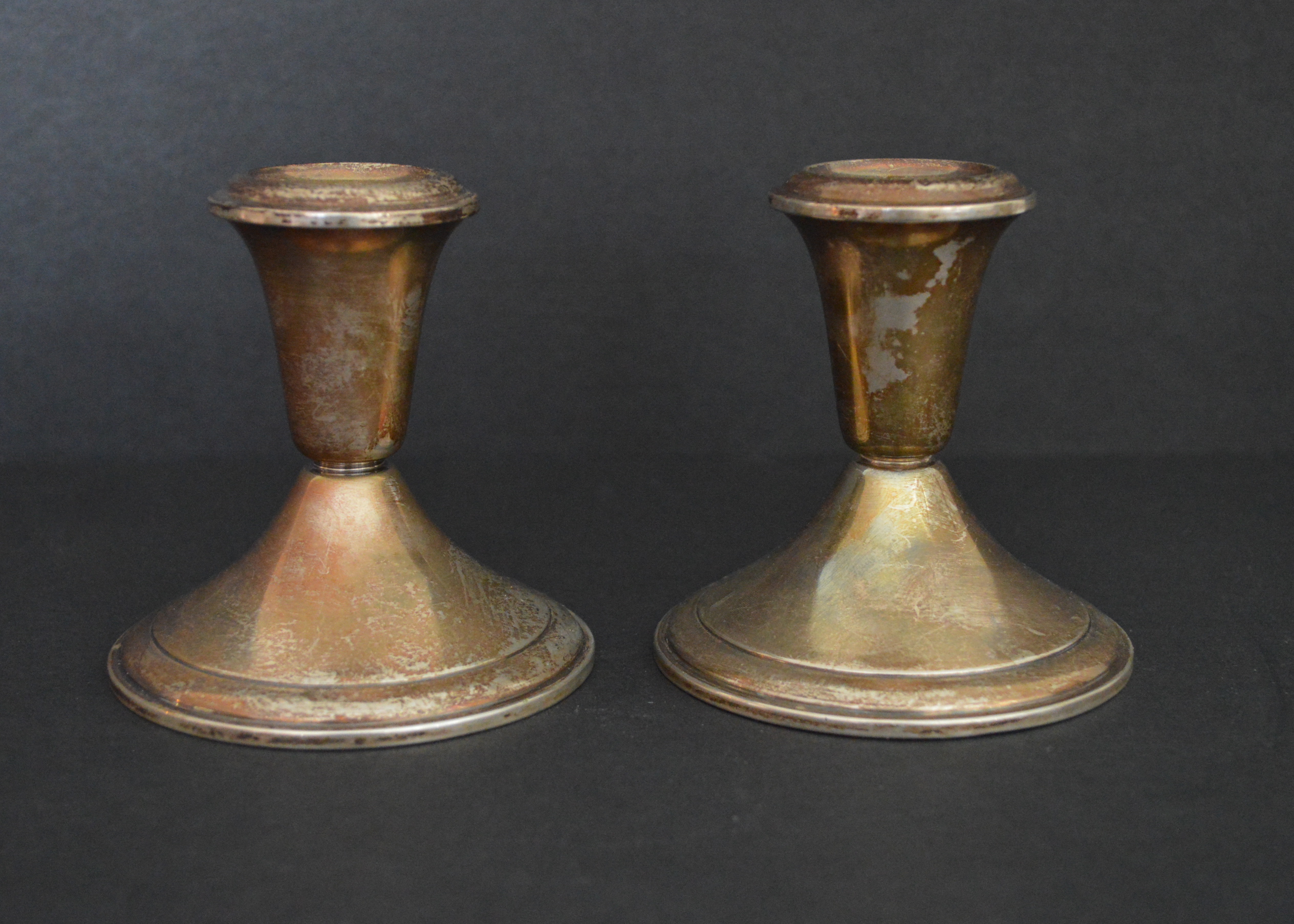 Vintage Pair of Alvin Sterling Candlesticks