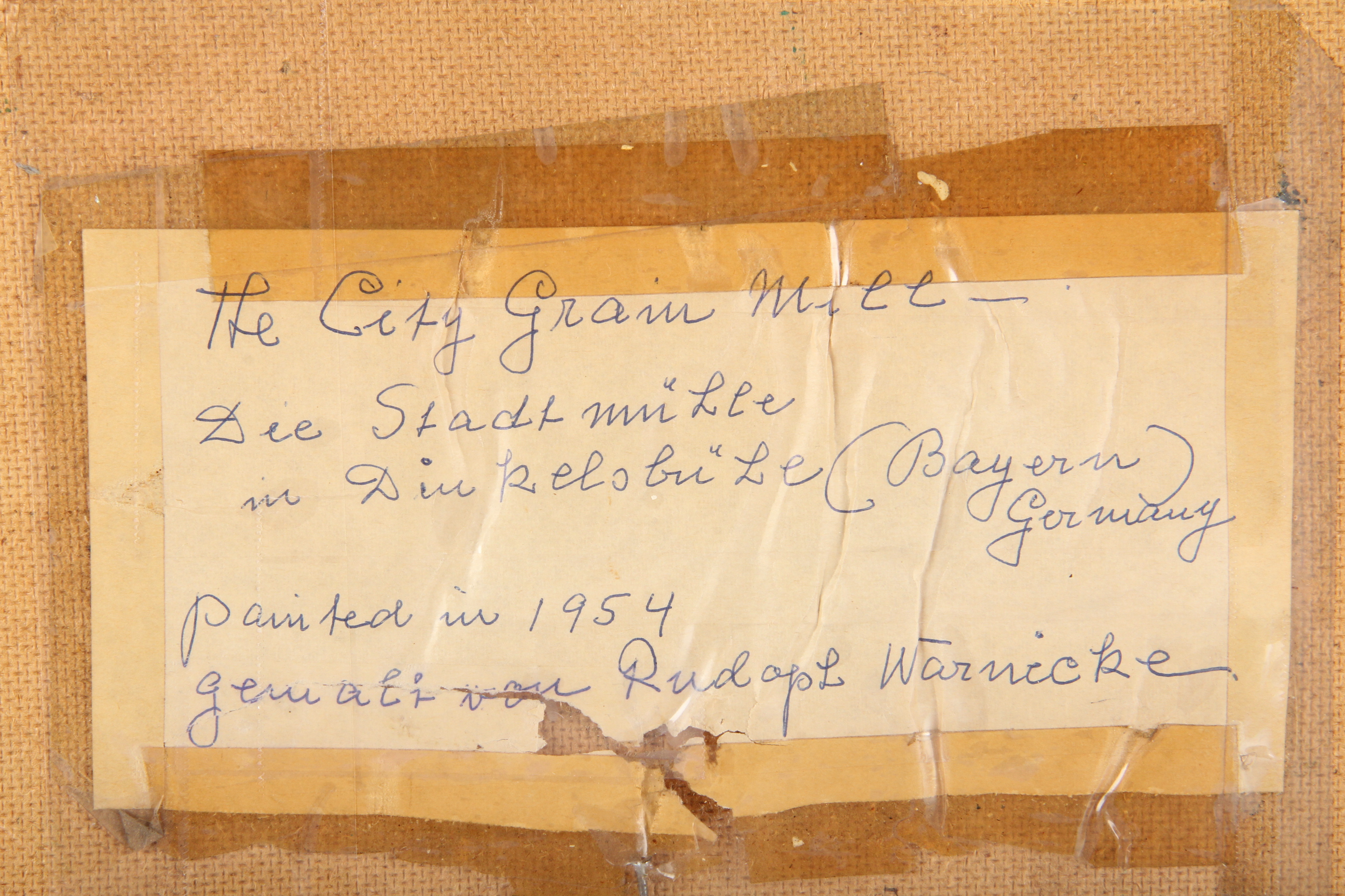 Oil Painting, "The City Grain Mill" by Rudolf Warnecke