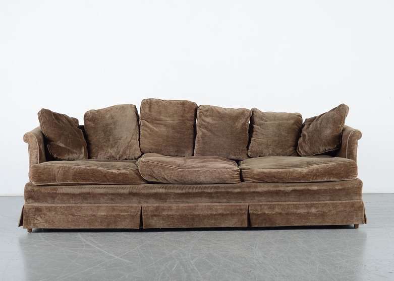 Brown Chenille Sofa