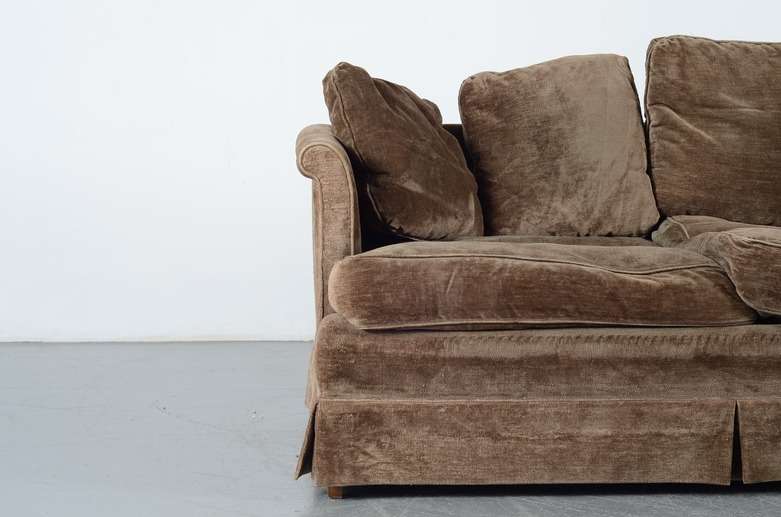 Brown Chenille Sofa