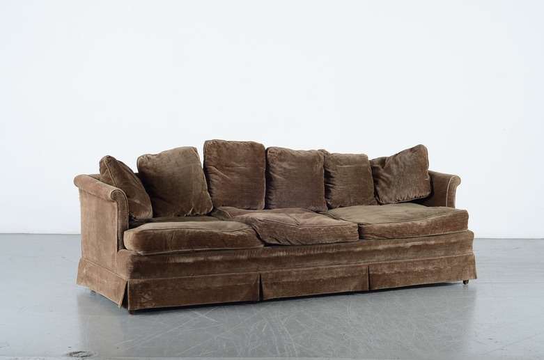 Brown Chenille Sofa