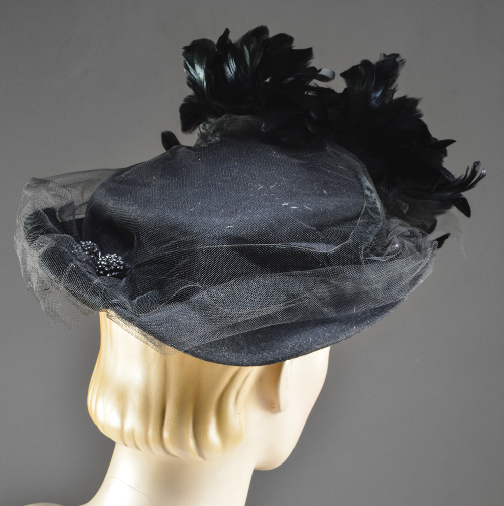 Two Vintage Feathered Hats