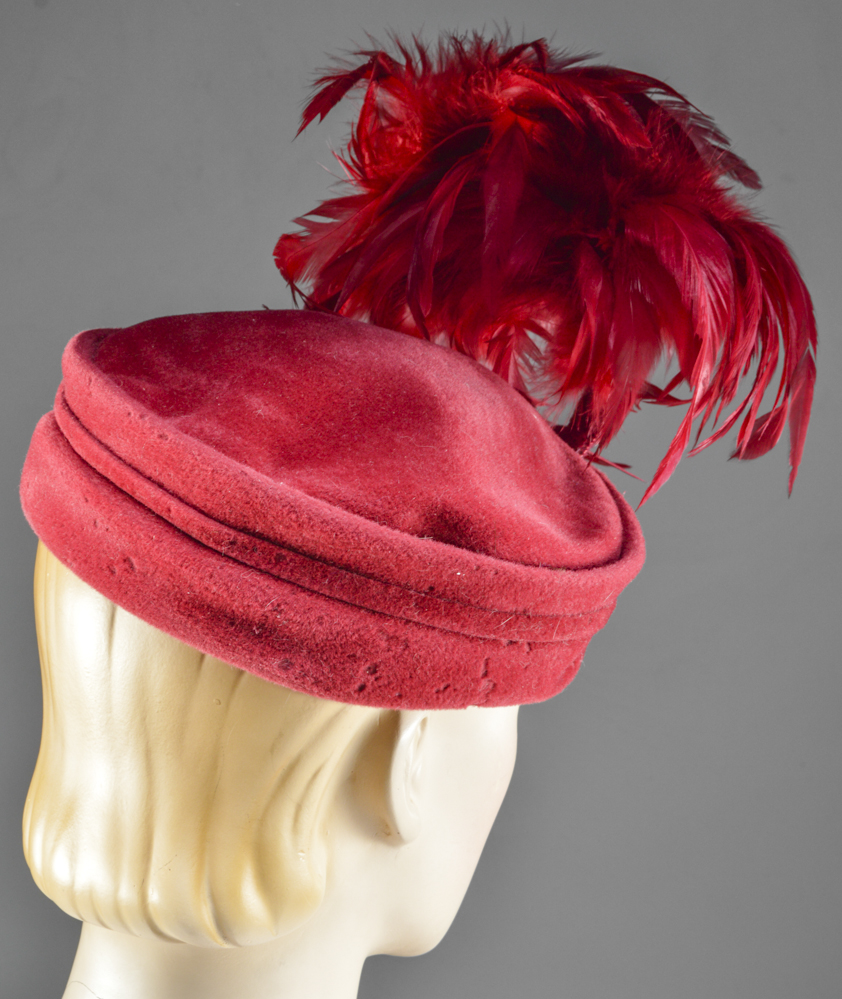 Two Vintage Feathered Hats