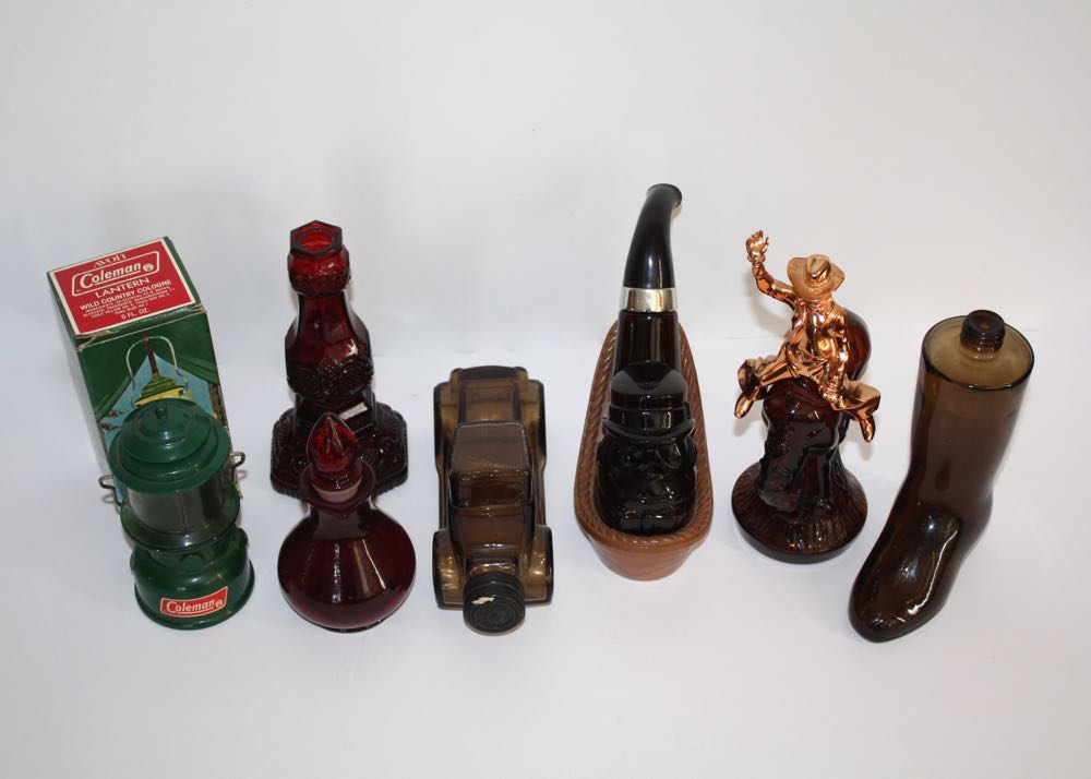 Collection of Vintage Men's Cologne Bottles
