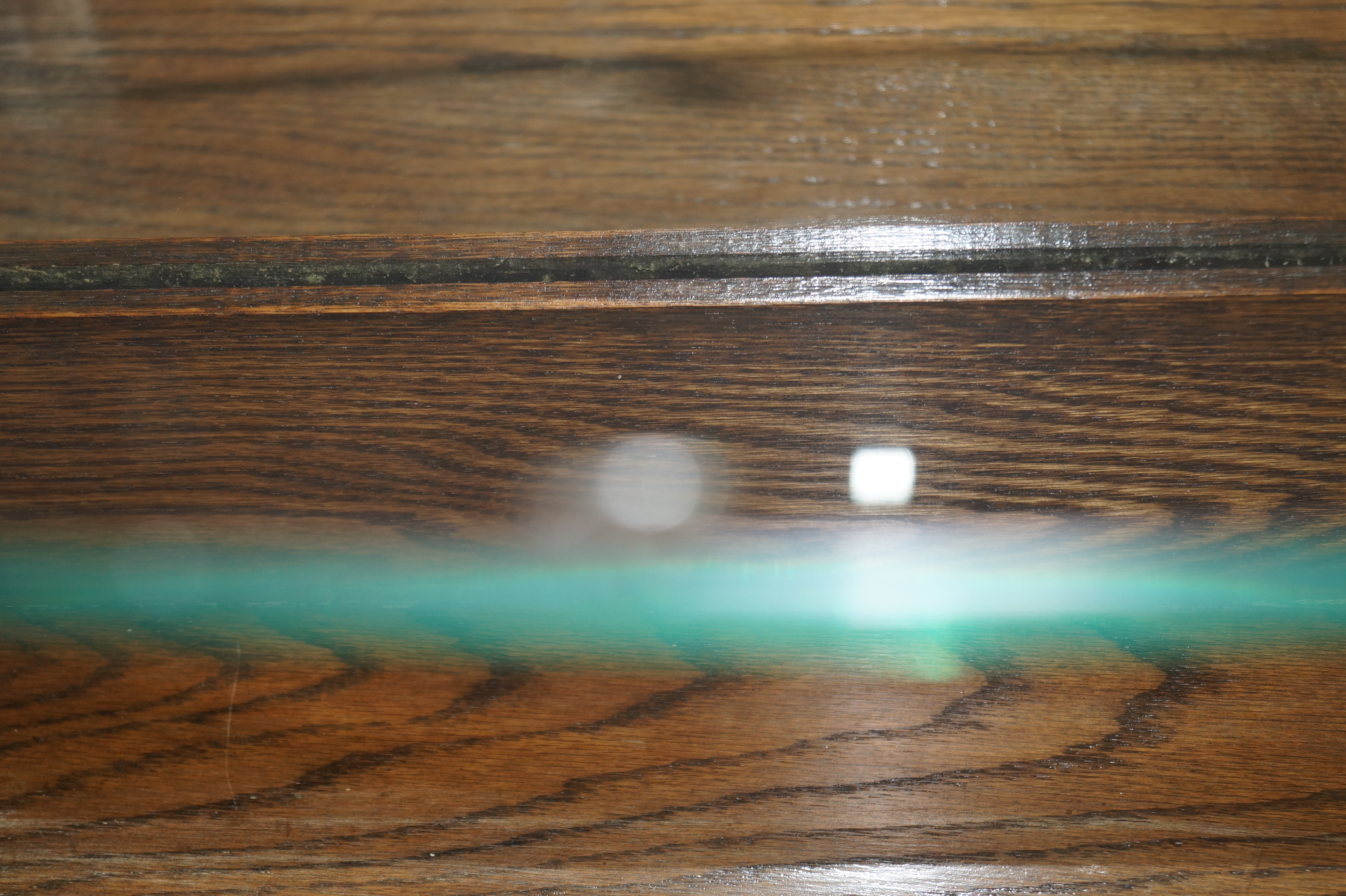 Antique Oak Curved Glass China Cabinet with Claw Feet