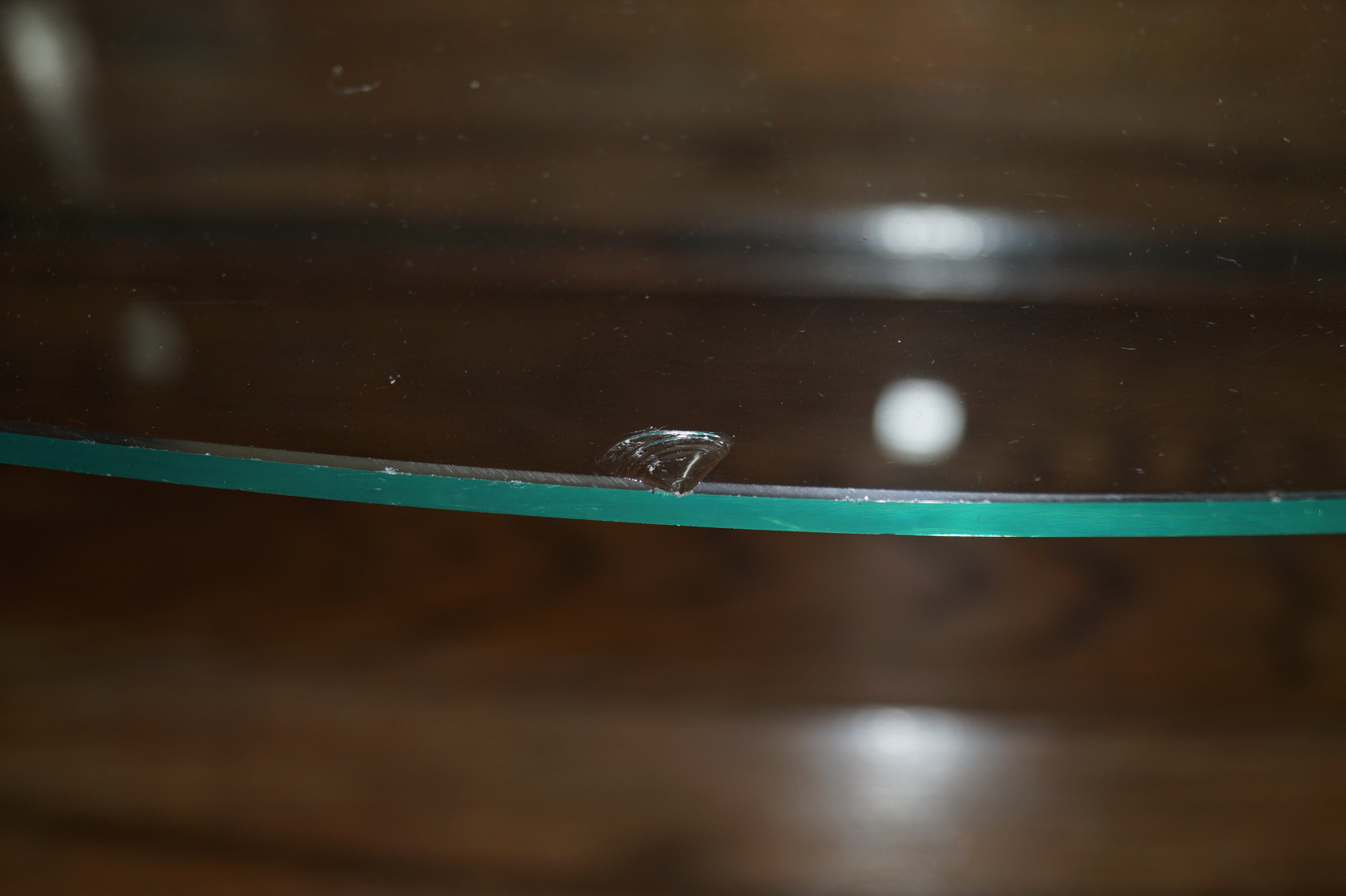 Antique Oak Curved Glass China Cabinet with Claw Feet