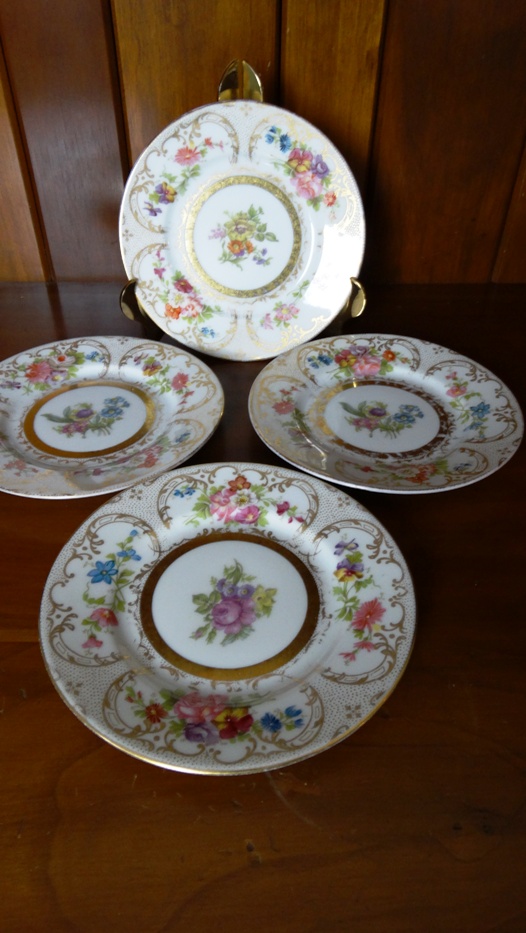 Vintage French Limoges Cups and Saucers