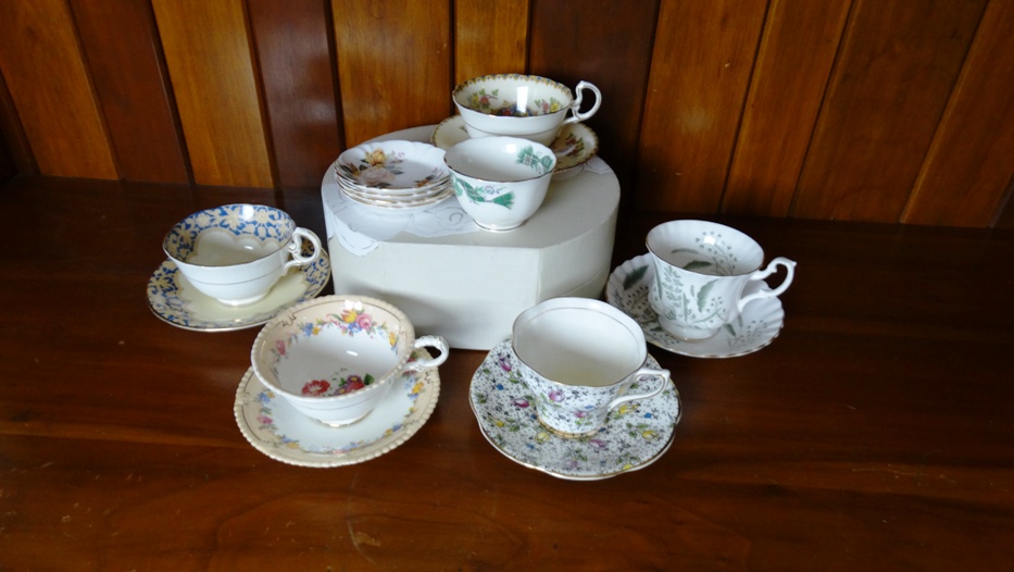 Vintage English Bone China Cups and Saucers