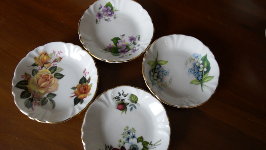 Vintage English Bone China Cups and Saucers