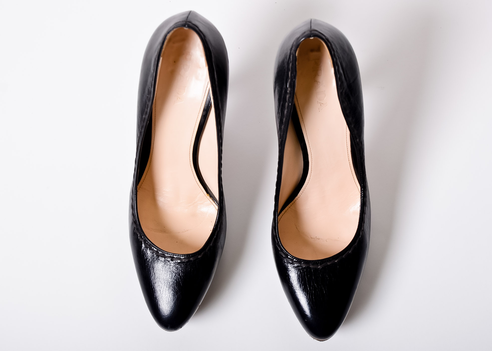 Prada Heels in Black Leather