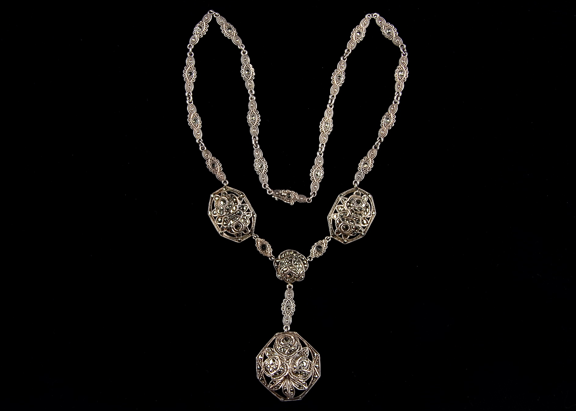 Vintage German Sterling Silver Necklace