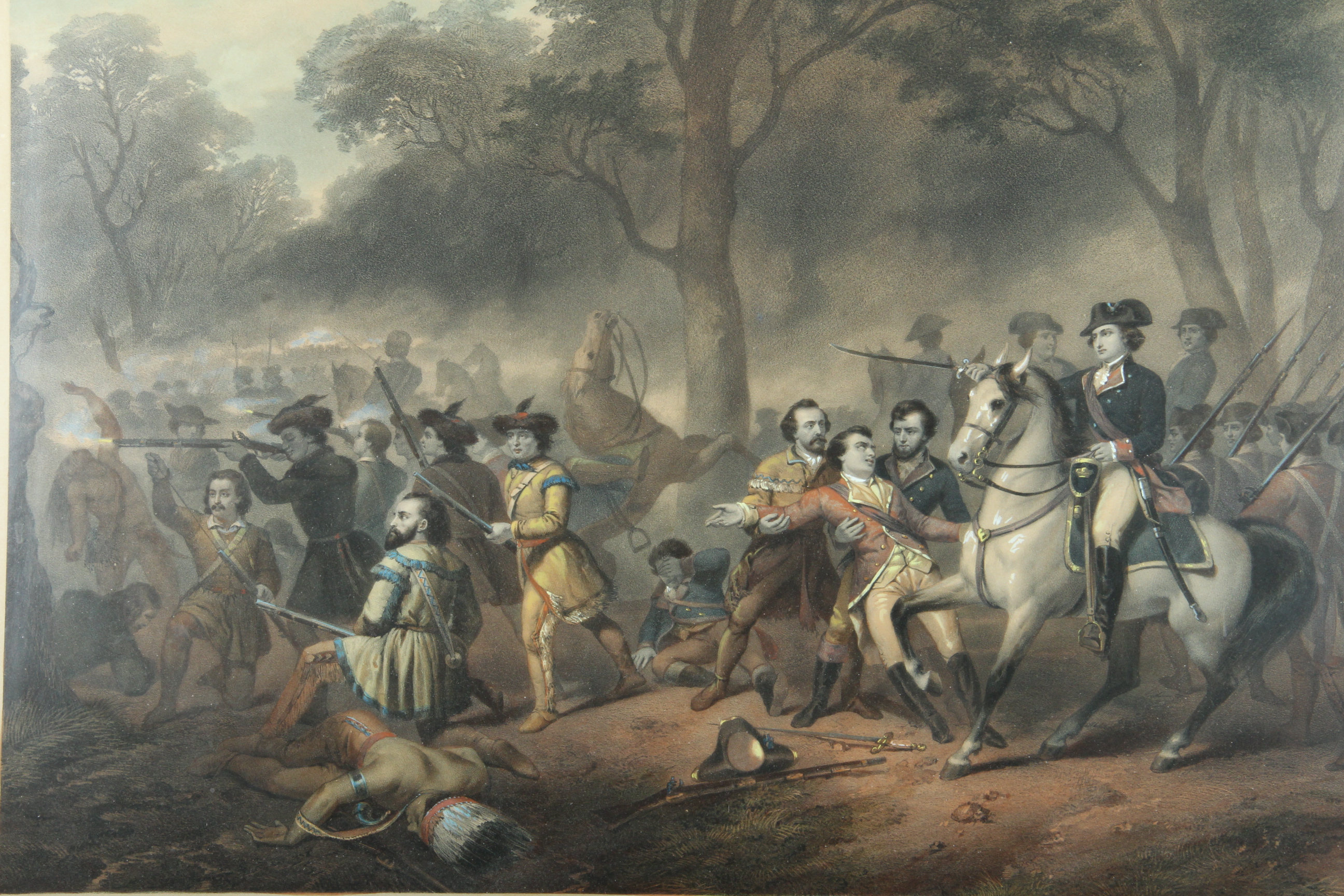 Color Lithograph "Life of George Washington" Copyright 1854