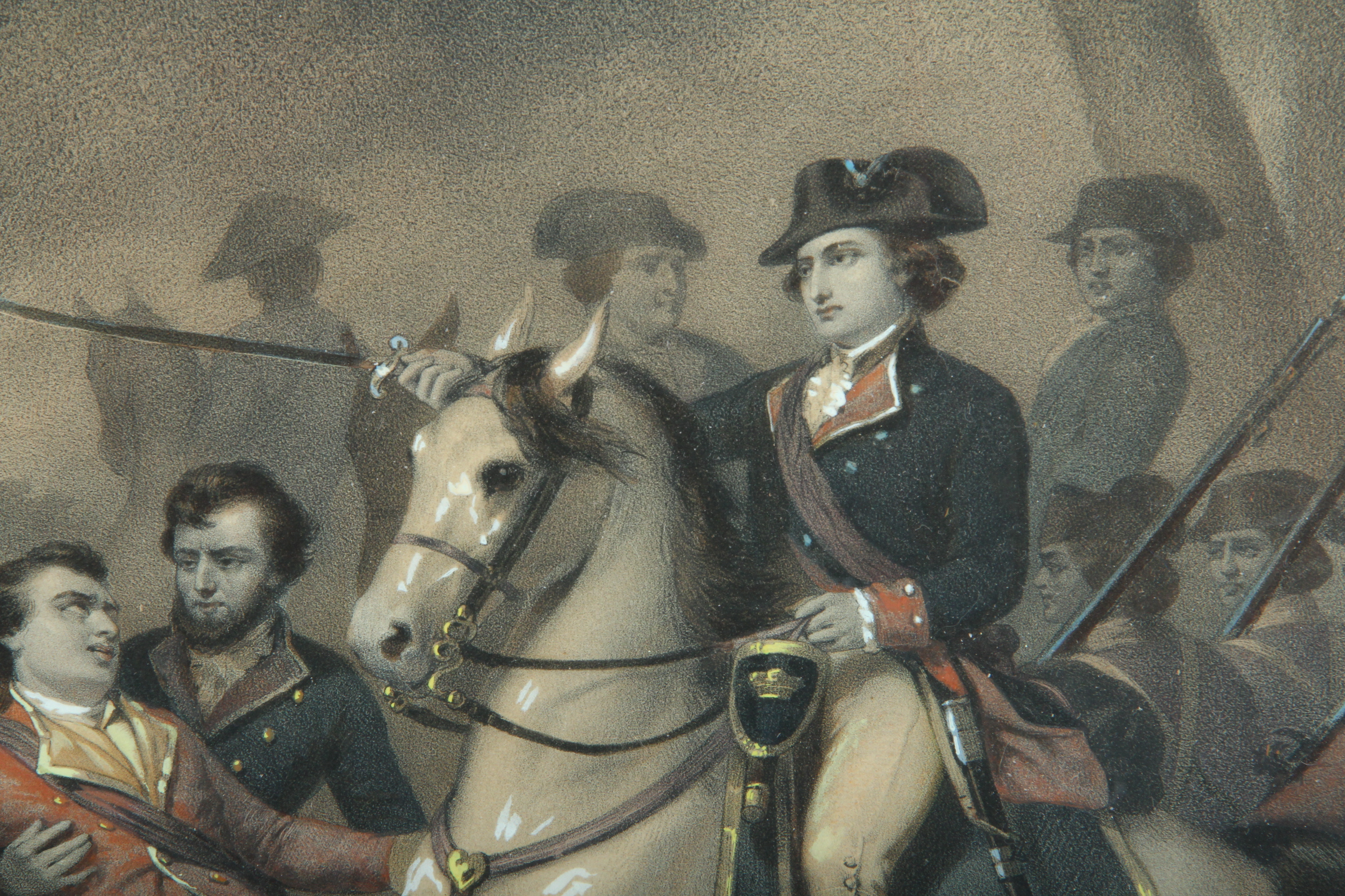 Color Lithograph "Life of George Washington" Copyright 1854