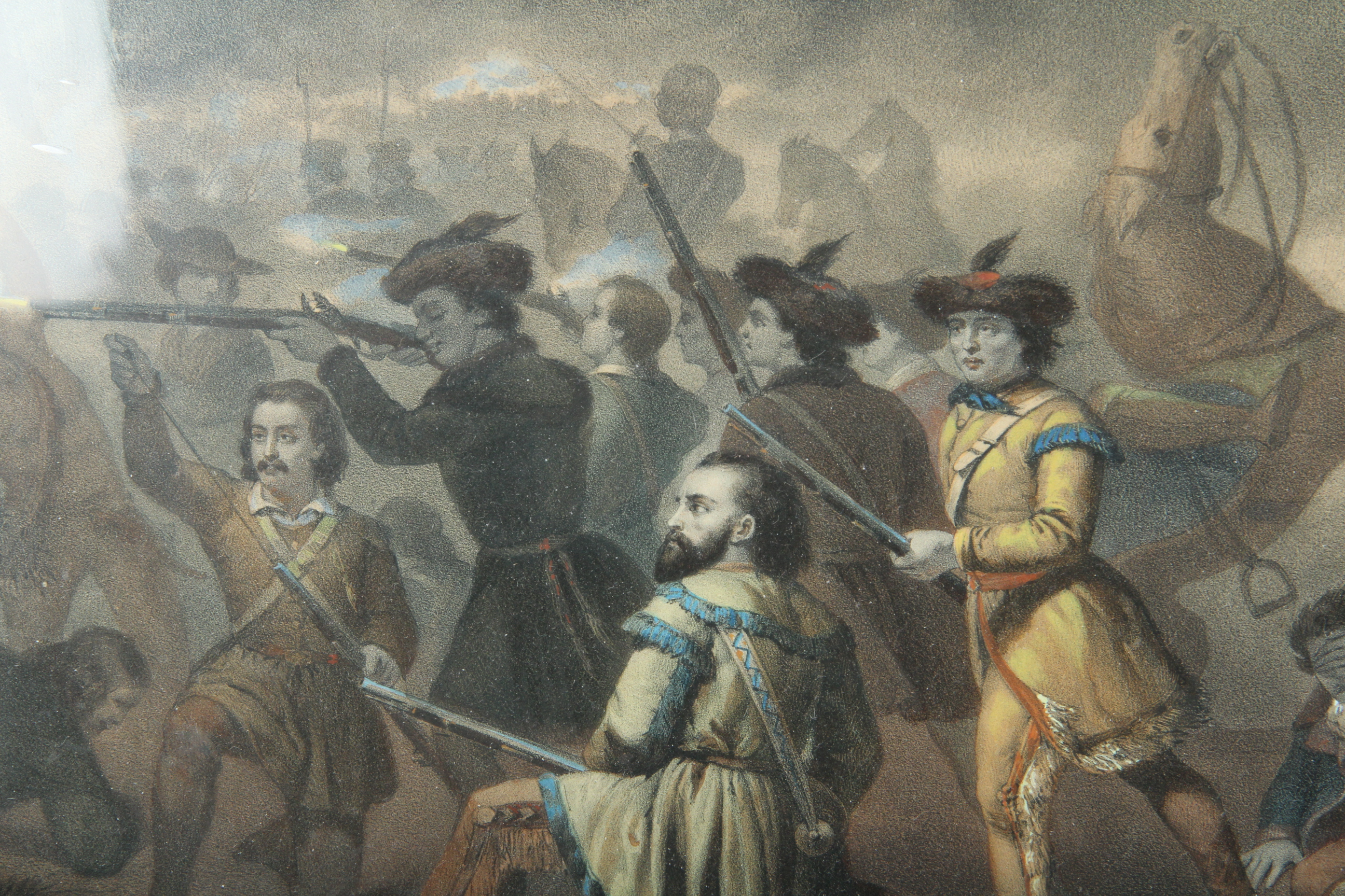 Color Lithograph "Life of George Washington" Copyright 1854