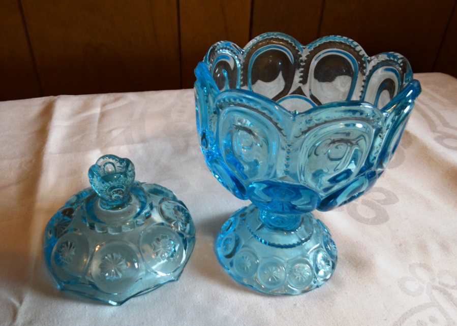 Vintage Moon and Stars Goblets and Compote