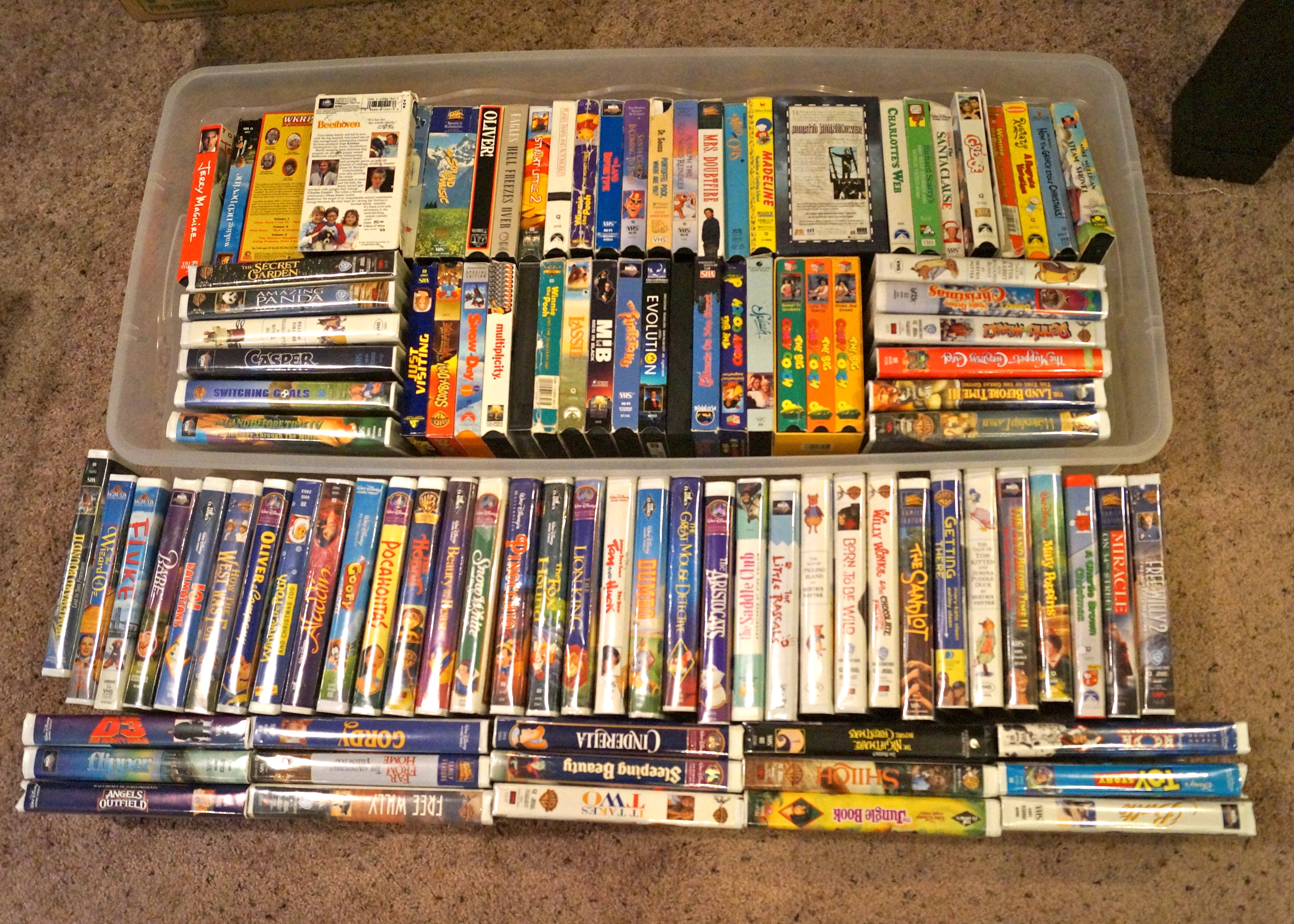 Massive Collection of Children's VHS Tapes