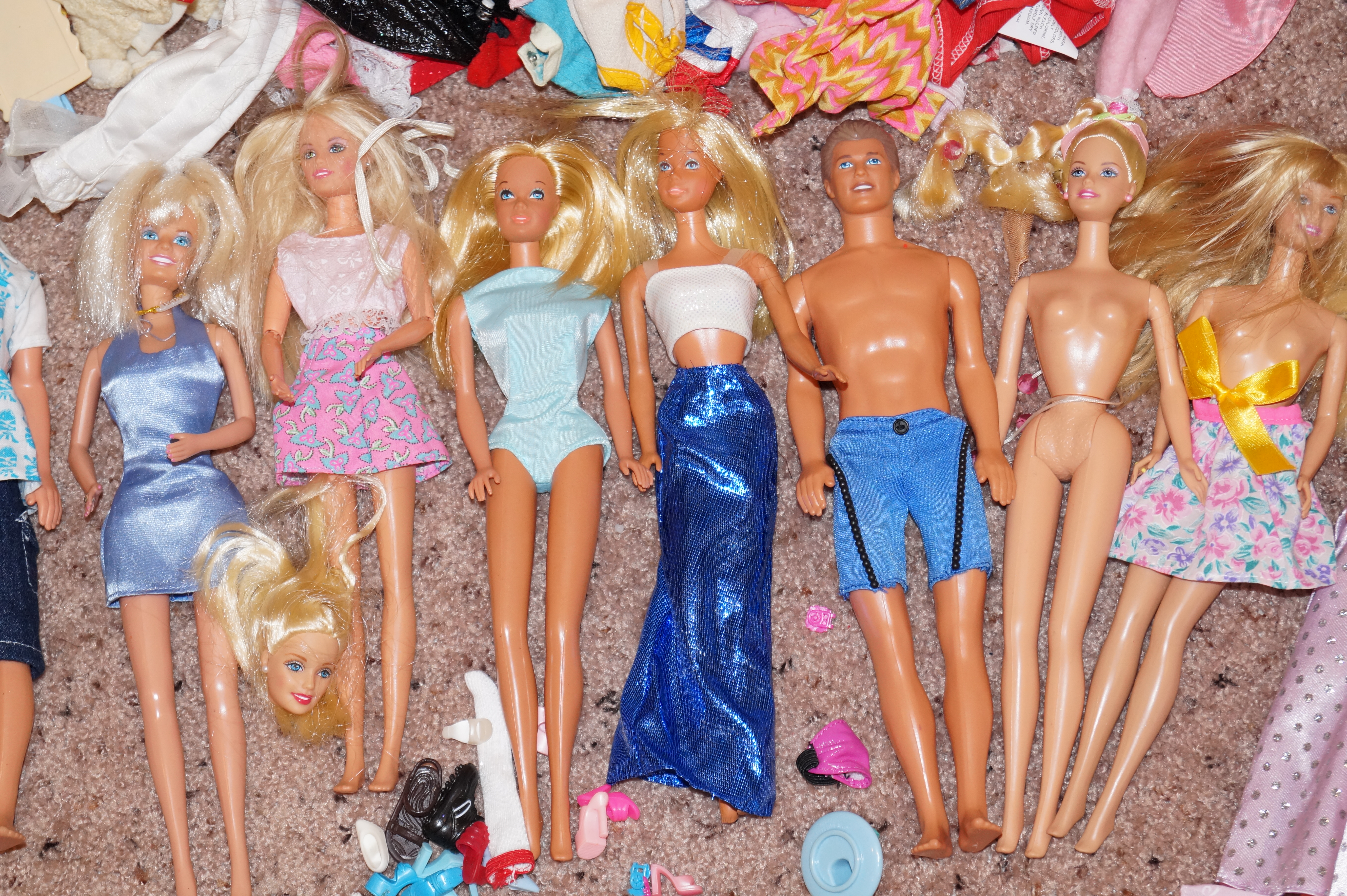 Two 1966 Mattel Barbie Dolls, Clothing, Accessories, and More