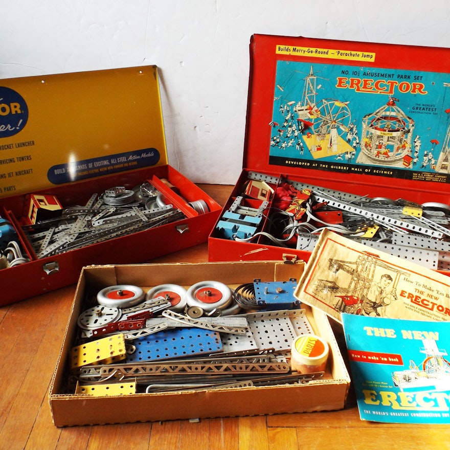 Vintage Erector Sets from the 1930's to 1950's