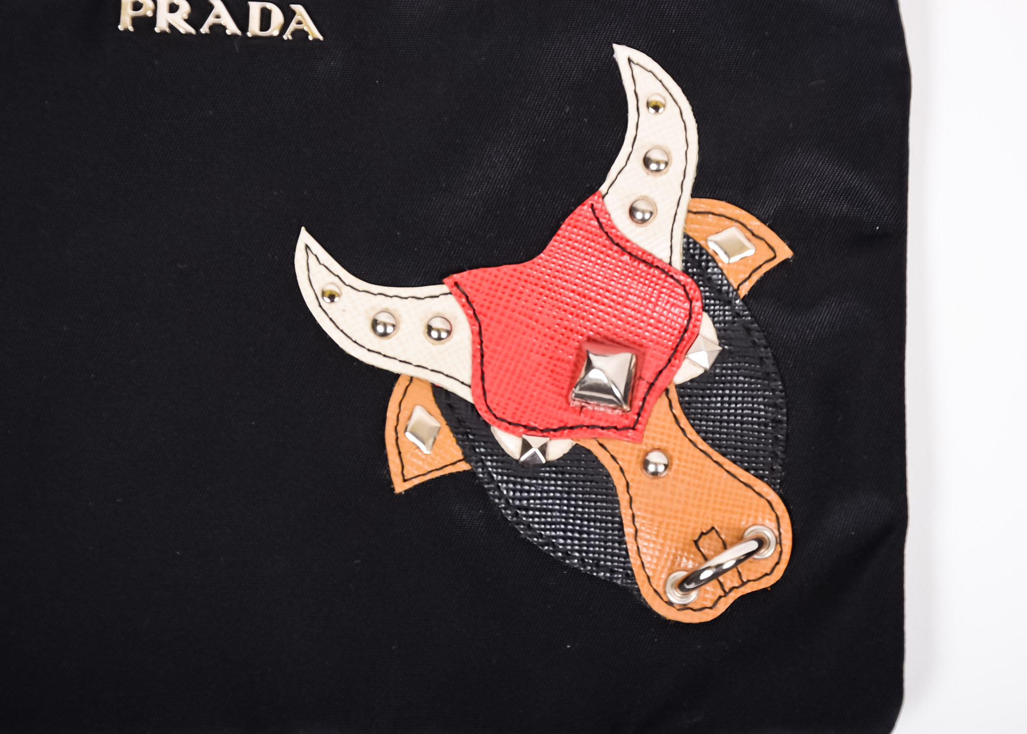 Prada Zippered Pouch with Bull