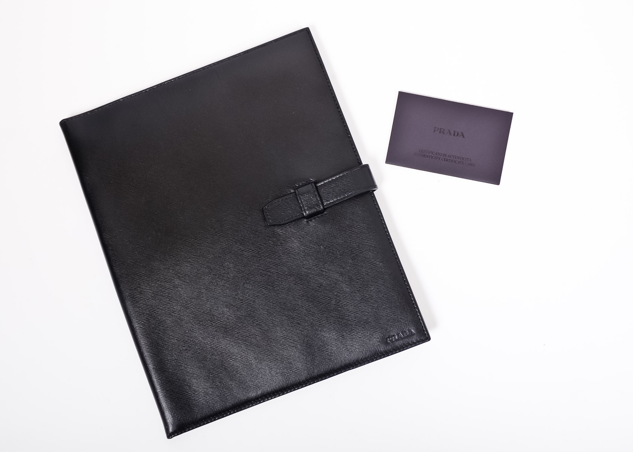 Prada iPad Travel Case in Black Leather