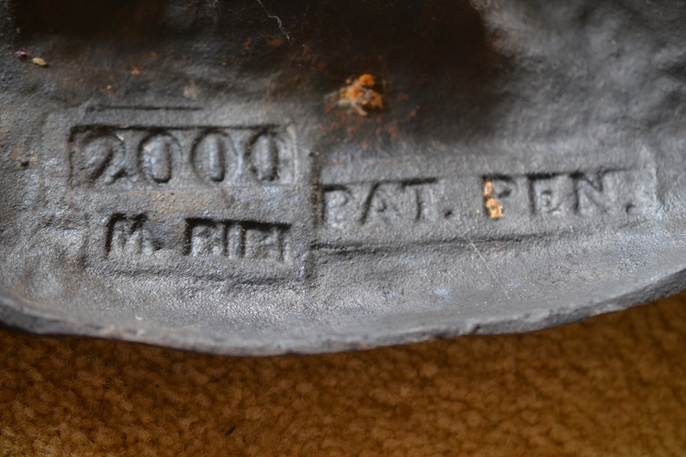 Reproduction Hessian Grenadier Cast Iron Andirons & Hearth Set