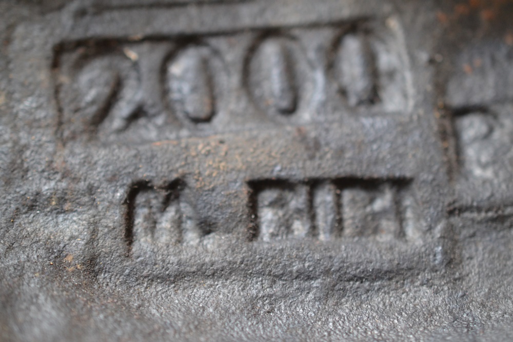 Reproduction Hessian Grenadier Cast Iron Andirons & Hearth Set