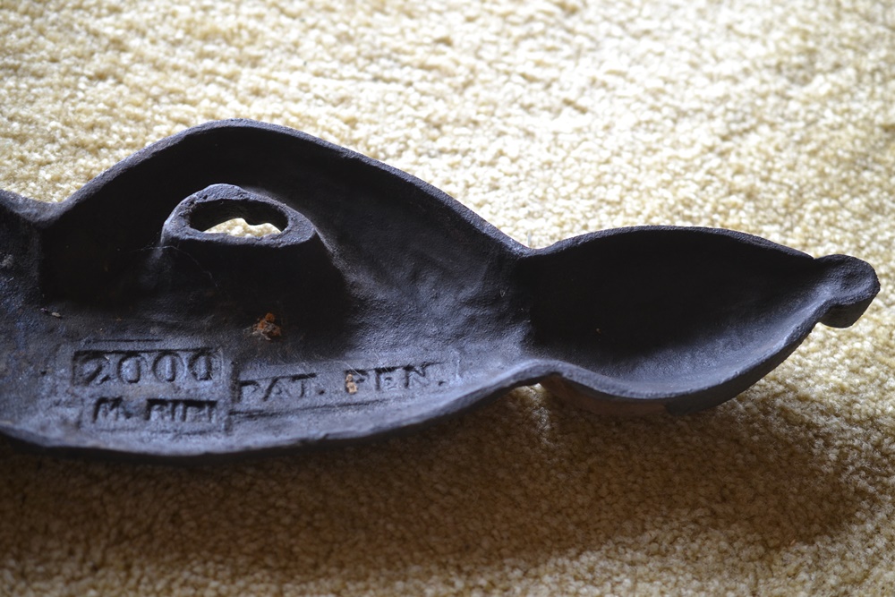 Reproduction Hessian Grenadier Cast Iron Andirons & Hearth Set