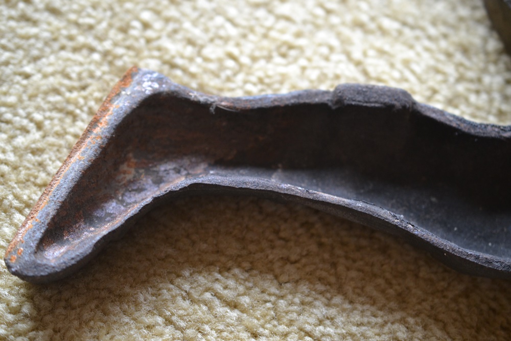 Reproduction Hessian Grenadier Cast Iron Andirons & Hearth Set