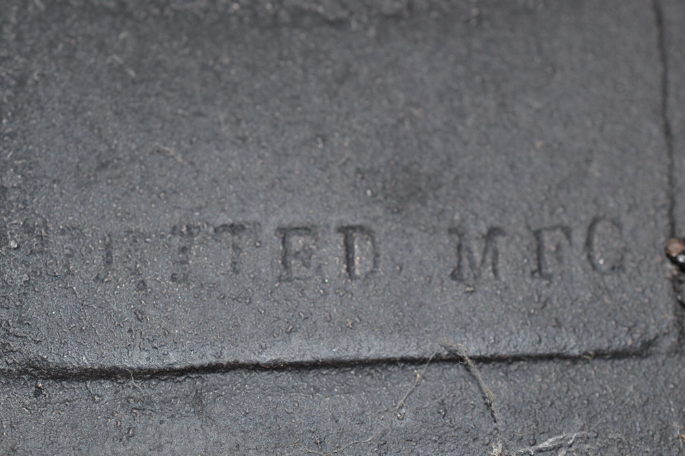 Reproduction Hessian Grenadier Cast Iron Andirons & Hearth Set