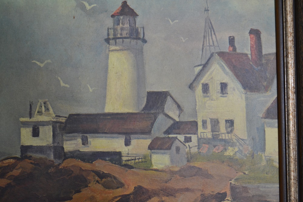 Tad Call Light House Lithograph