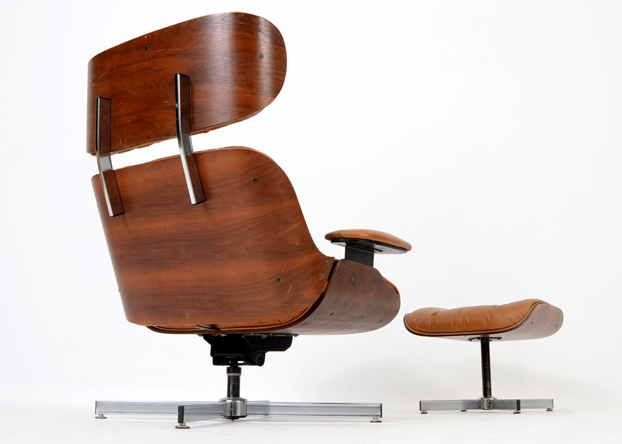 Eames Style Chair with Footstool