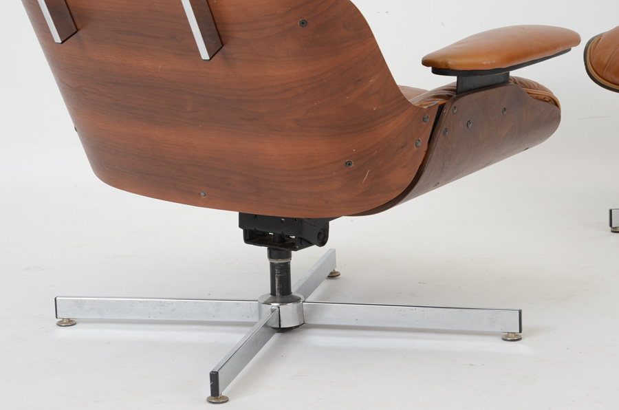 Eames Style Chair with Footstool