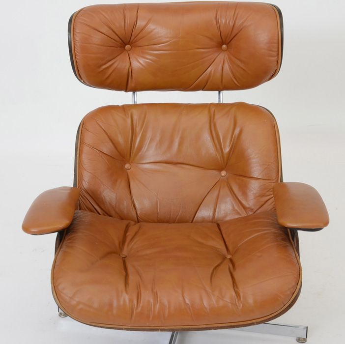 Eames Style Chair with Footstool