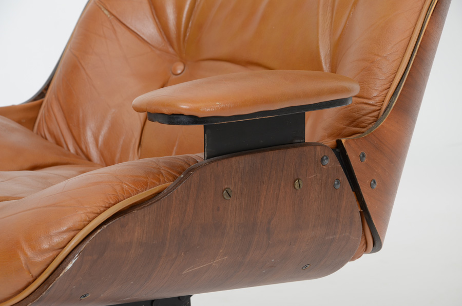 Eames Style Chair with Footstool