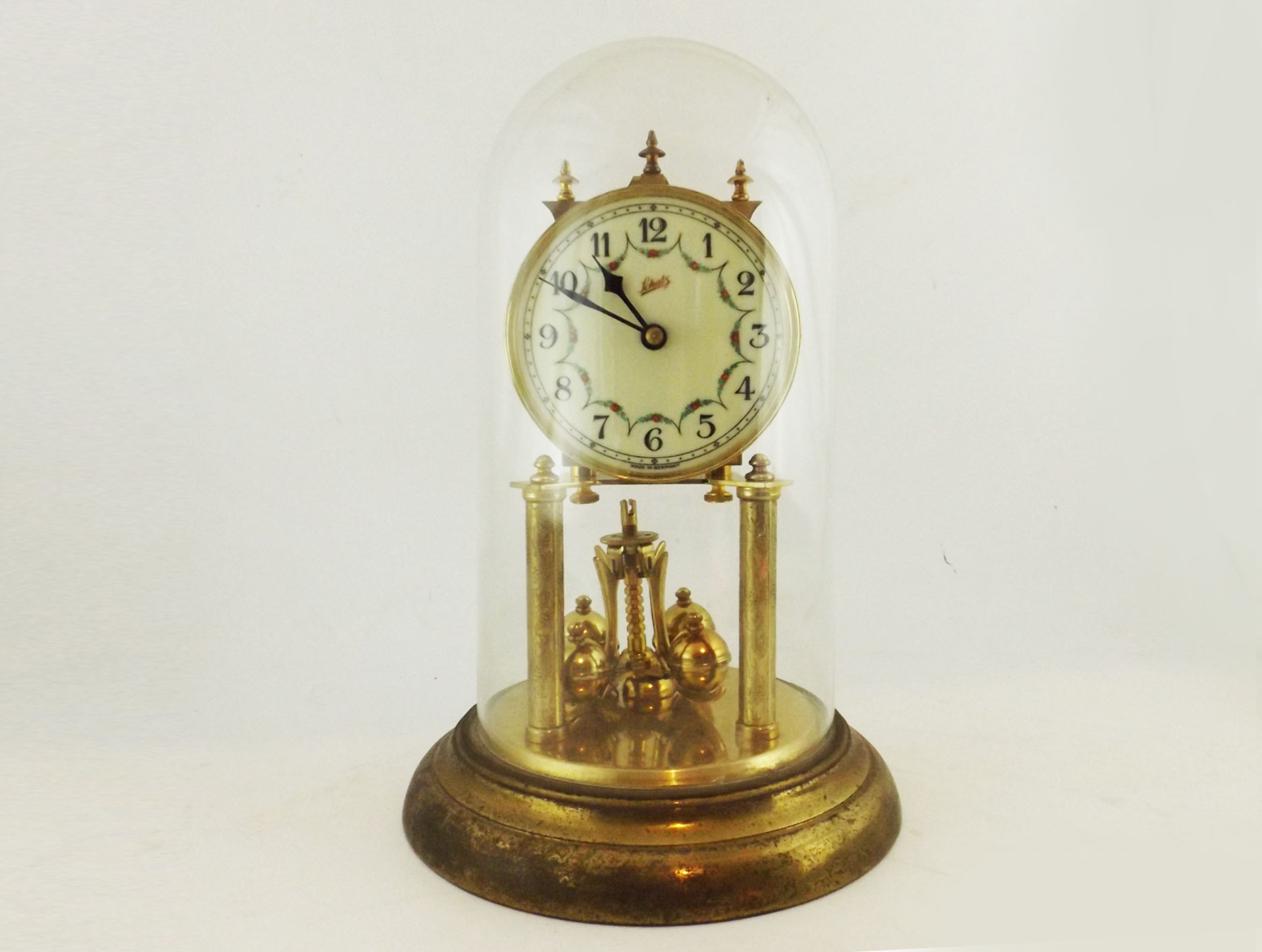 Schatz German Clock with Glass Dome