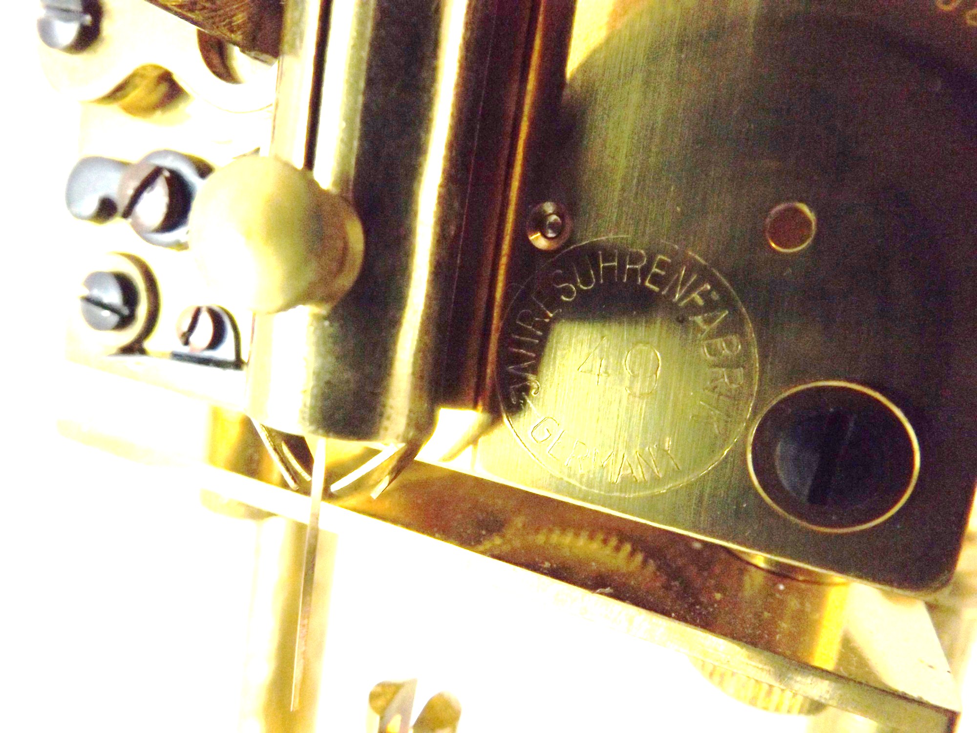 Schatz German Clock with Glass Dome