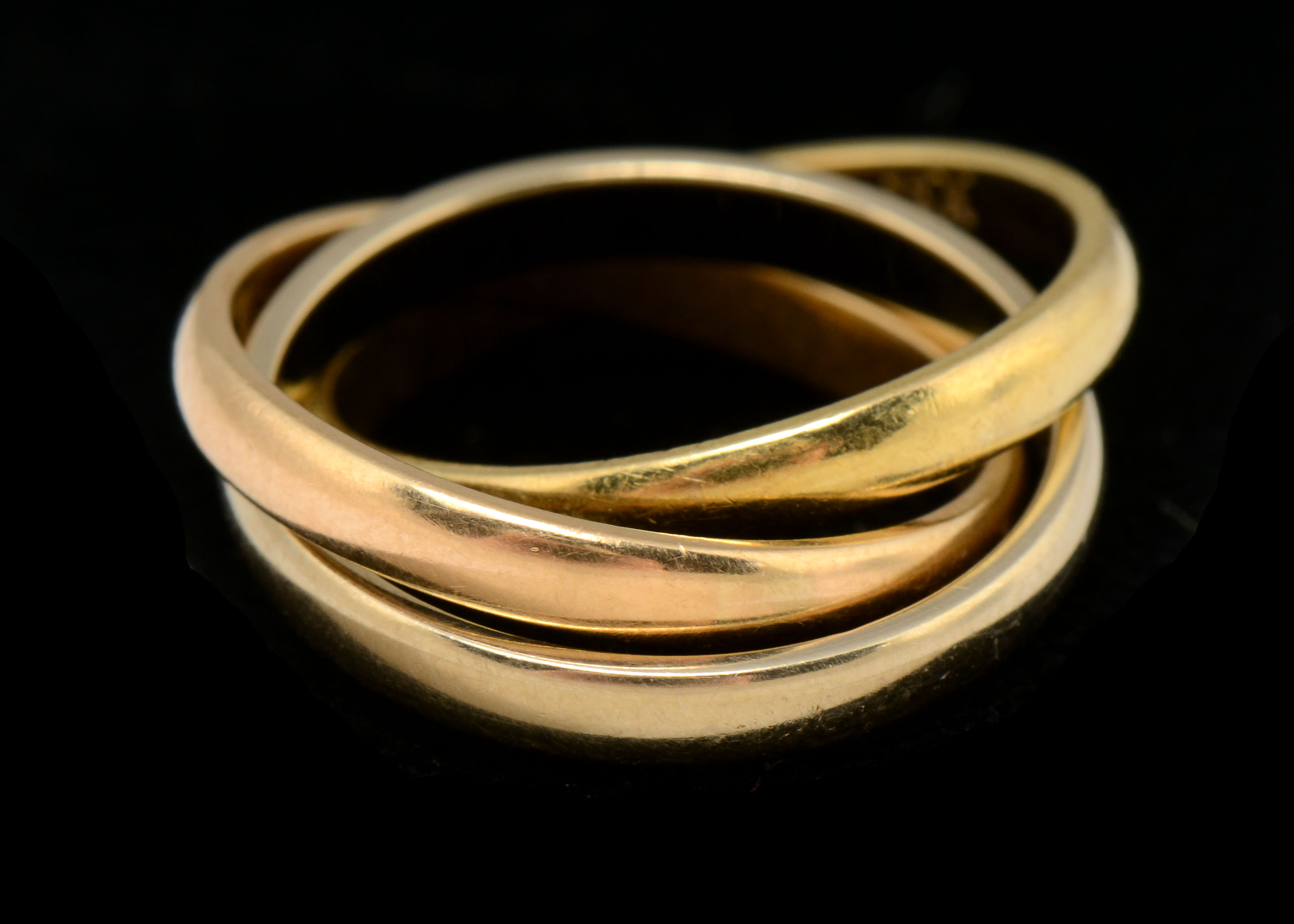 Cartier of Paris 18K Tri-Color Trinity Ring