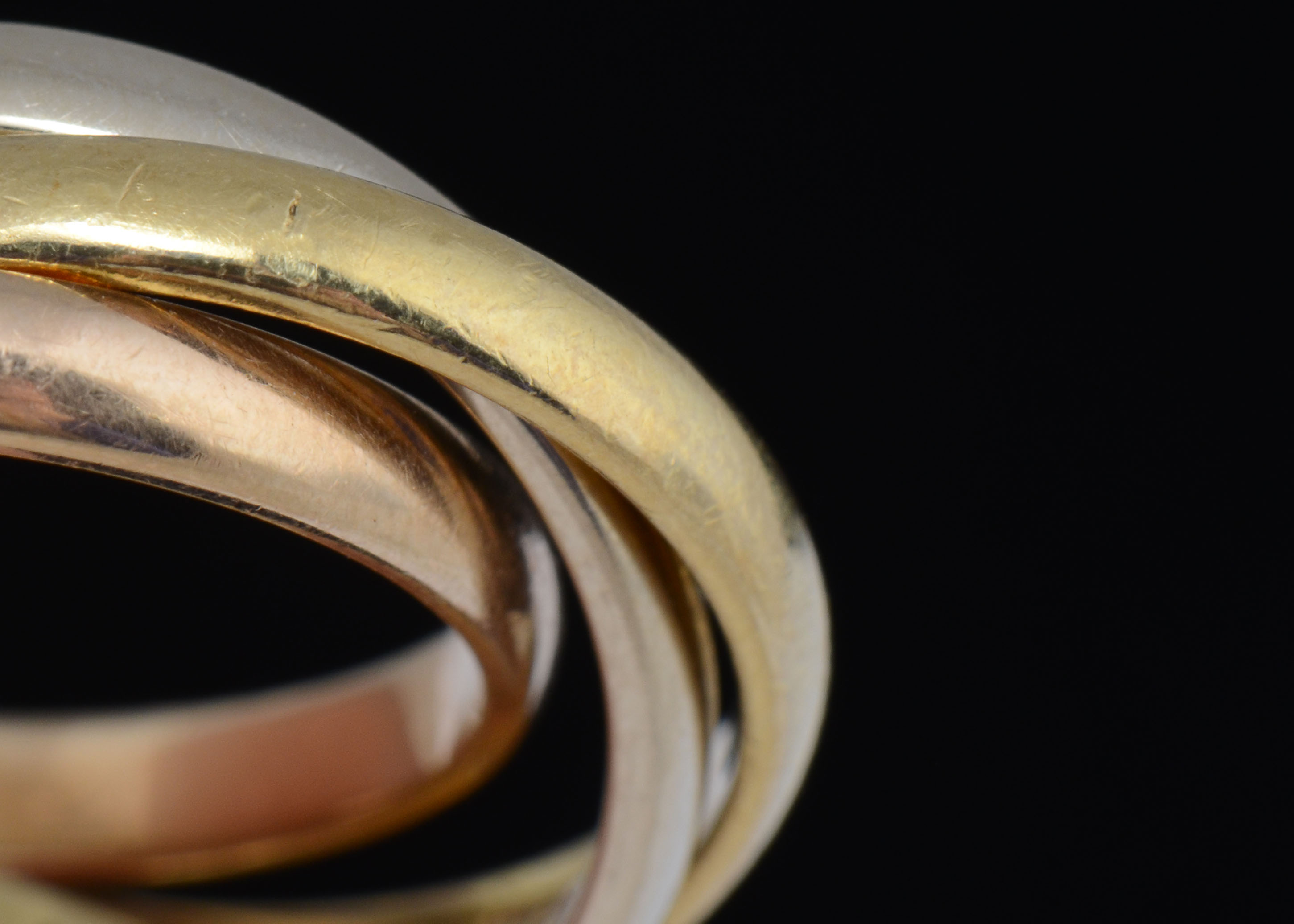 Cartier of Paris 18K Tri-Color Trinity Ring