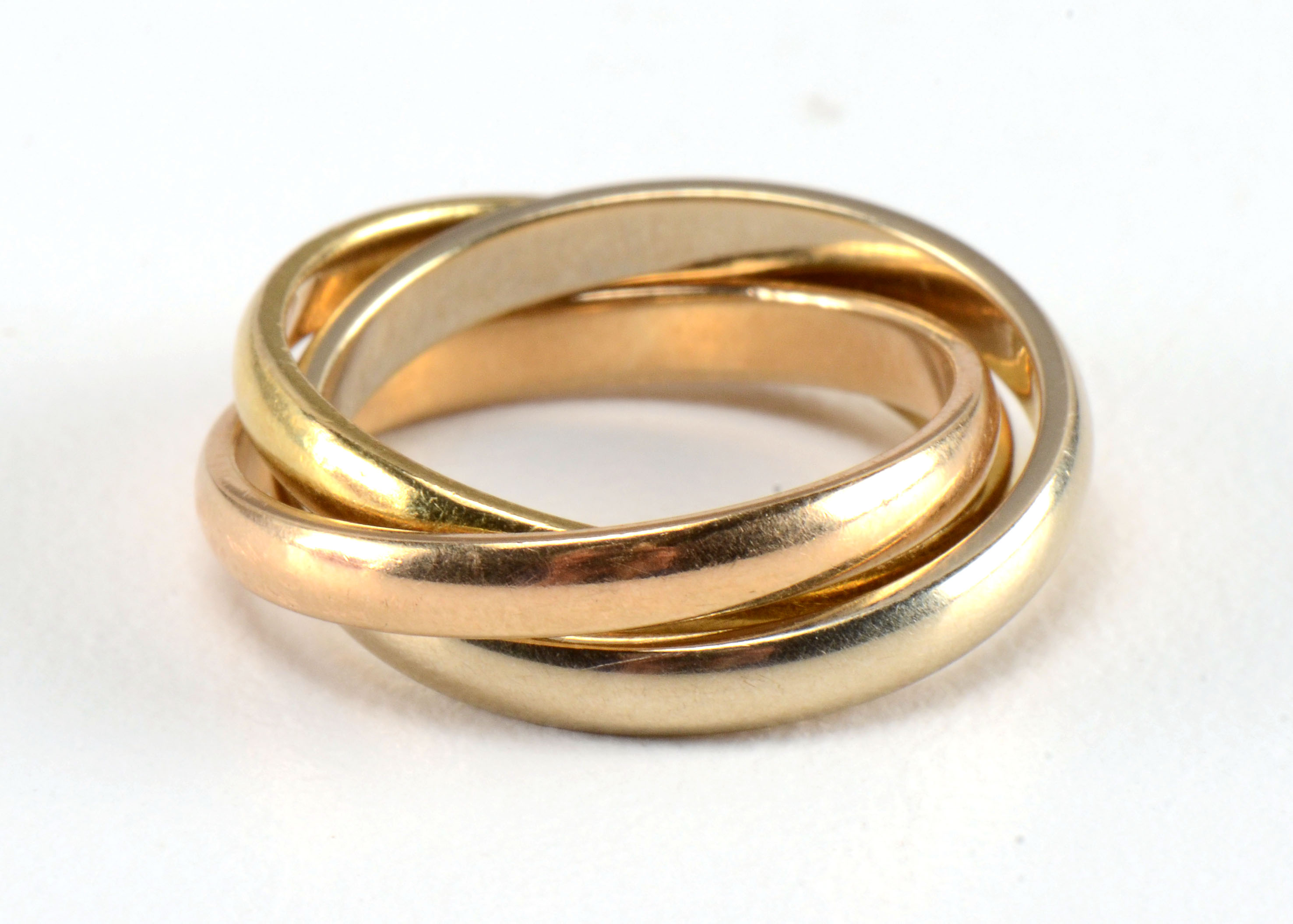 Cartier of Paris 18K Tri-Color Trinity Ring