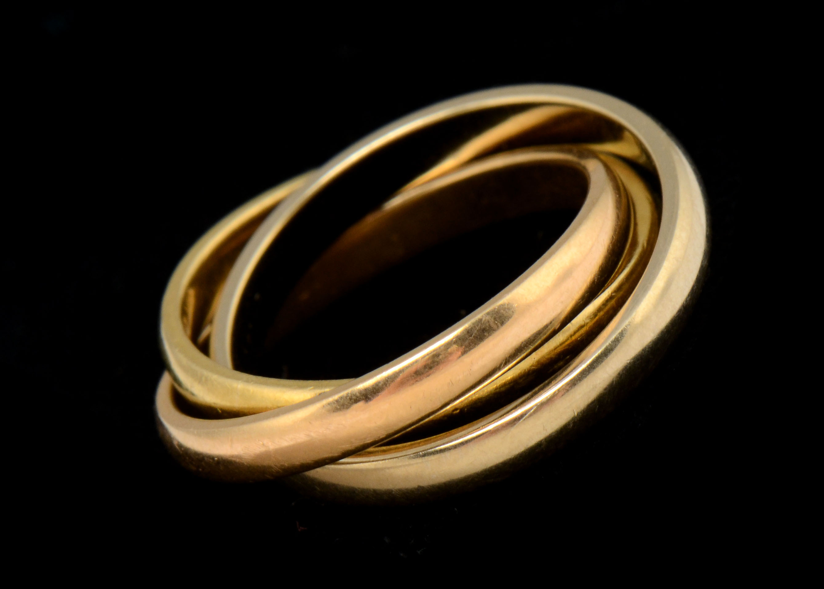 Cartier of Paris 18K Tri-Color Trinity Ring